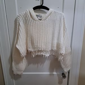 WILDFOX Crop top hoodie  sweater L NWOT